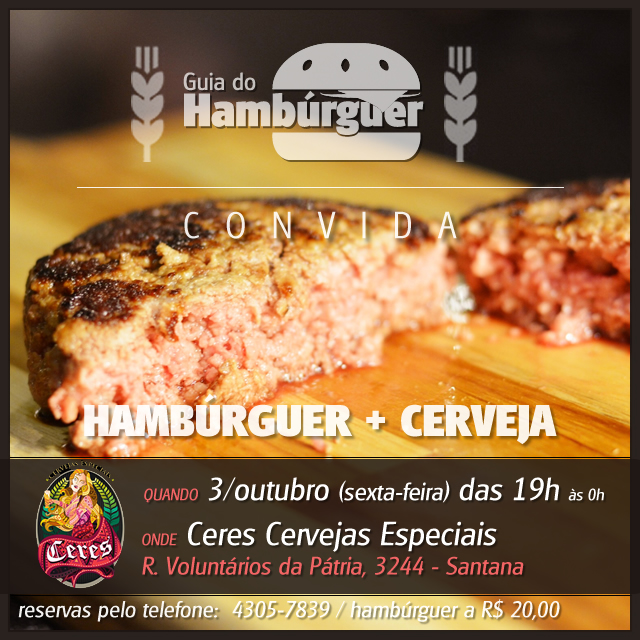 Hambúrguer + Cerveja - Ceres Cervejas Especiais